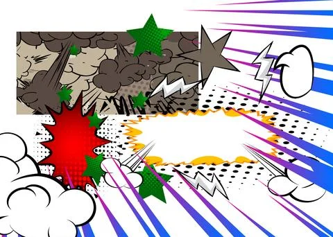 Super Cartoon background, comic book backdrop. Awesome retro vector comics .. Stock Illustration
