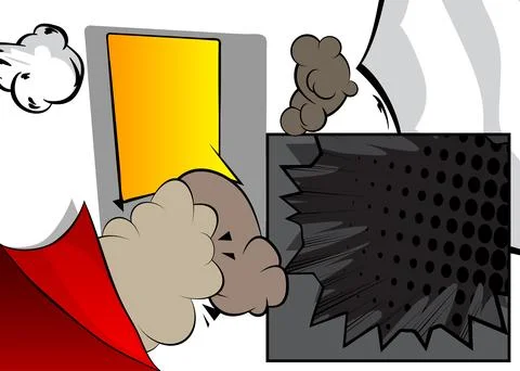 Super Cartoon background, comic book backdrop. Awesome retro vector comics .. Stock Illustration