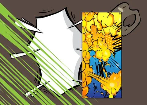 Super Cartoon background, comic book backdrop. Awesome retro vector comics .. Stock Illustration