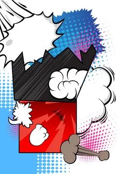 Super Cartoon background, comic book backdrop. Awesome retro vector comics .. Stock Illustration