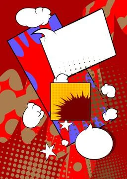Super Cartoon background, comic book backdrop. Awesome retro vector comics .. Stock Illustration