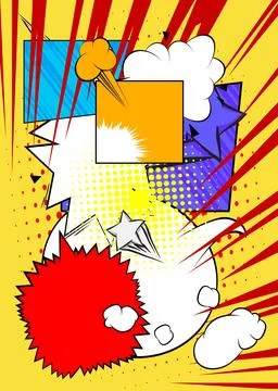 Super Cartoon background, comic book backdrop. Awesome retro vector comics .. Stock Illustration