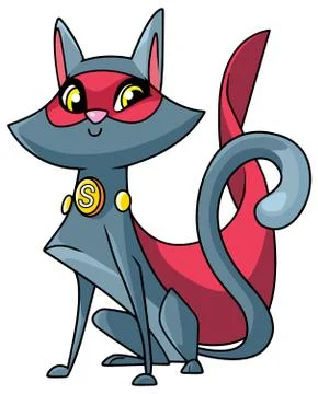 Super Cat Sitting 库存插图