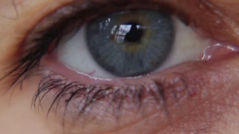 Super close up from a blue eye Stock Footage 76165662