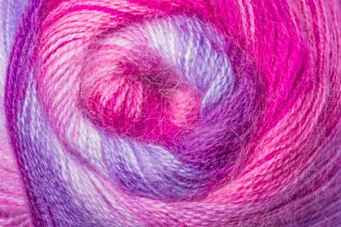 A super close up image of amethyst yarn Stock Photos