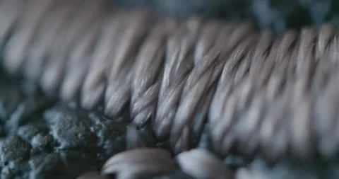 Super Close-Up of a Patch Stitch Stock Footage 332504534