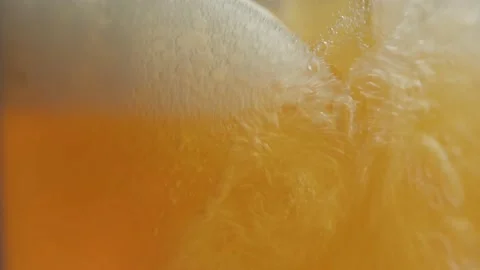 Super Close Up Pouring Fresh Beer Video stock 193315546