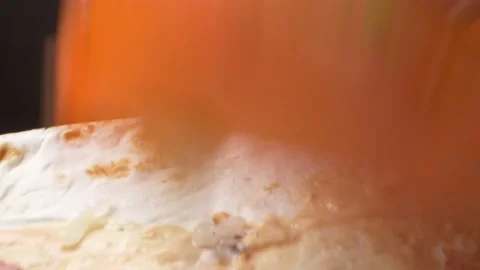 Super close up. the process of making homemade shawarma Stock Footage 134435861