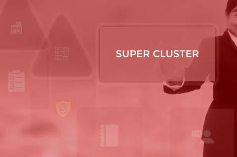 Super cluster - technology concept Stock Photos