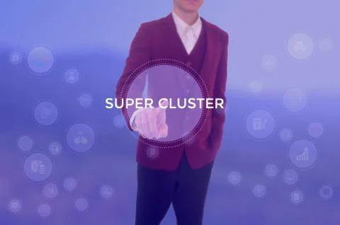 Super cluster - technology concept Foto stock