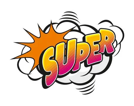 Super comic sound effect speech bubble tag 스톡 일러스트