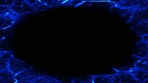 Super computer blue sifi with black background Stock Footage 224762012
