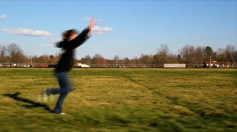 Super cool dolly shot of teen girl tumbling - gymnastics Stock Footage