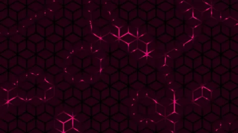 Super cool hi-tech hexagon geometrical pattern futuristic technology background Stock Footage 296051340