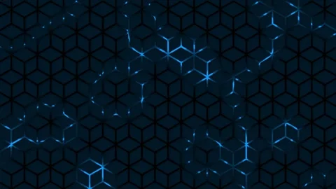 Super cool hi-tech hexagon geometrical pattern futuristic technology background Stock Footage 296051422
