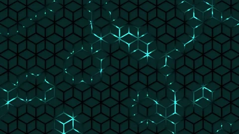 Super cool hi-tech hexagon geometrical pattern futuristic technology background Stock Footage 296051682