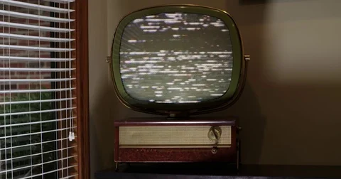 Super cool Philco Predicta TV with static 動画素材 84141947