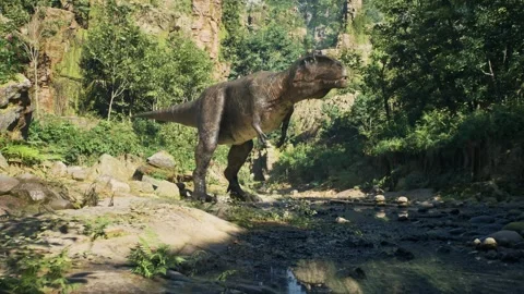 Super cool T-Rex in the Forest Video stock 276766565