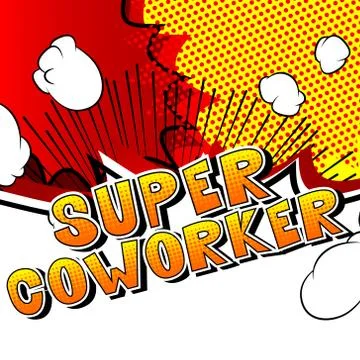 Super Coworker - Vector illustrated comic book style phrase. 库存插图