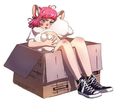Cute Anime Girl Stock Illustration