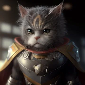 Super Cute Cat Stock Illustration