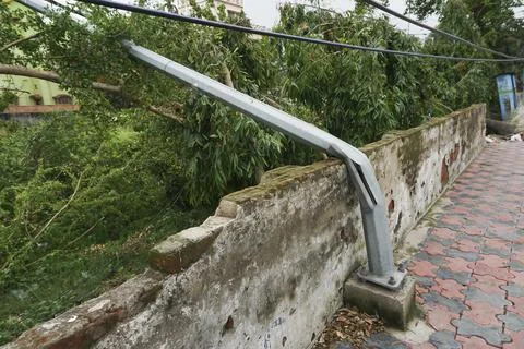 Super cyclone Amphan caused devastation, West Bengal, India Stock Photos
