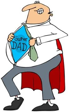Super Dad Stock Illustration