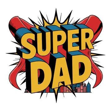 Super Dad Vector Art - Hero Father EPS Design Stock-Illustration