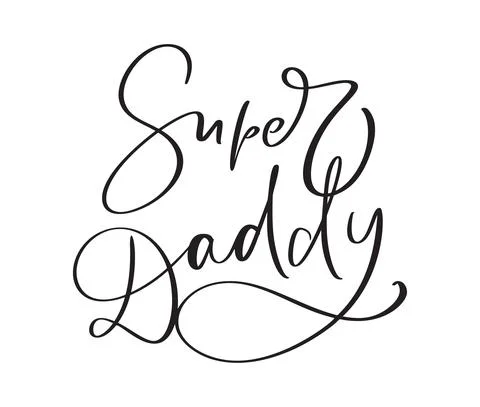Super Daddy funny hand drawn calligraphy text. Good for fashion shirts, poster Stock Illustration