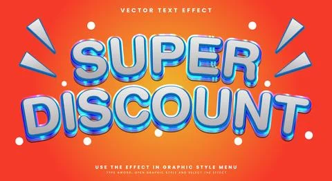 Super Discount editable text effect Stock-Illustration