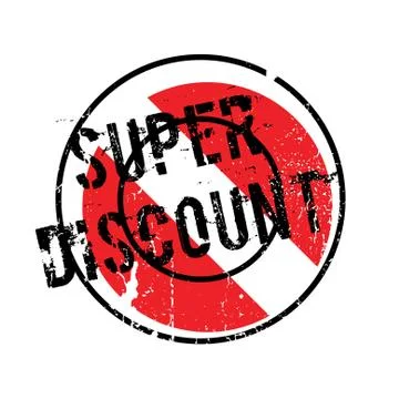 Super Discount rubber stamp Stock Illustration