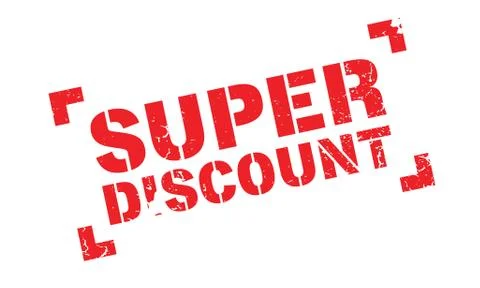 Super Discount rubber stamp Stock Illustration