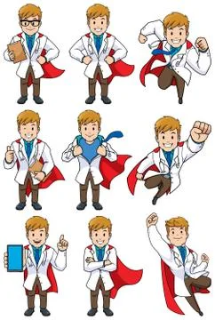 Super Doc Caucasian 库存插图