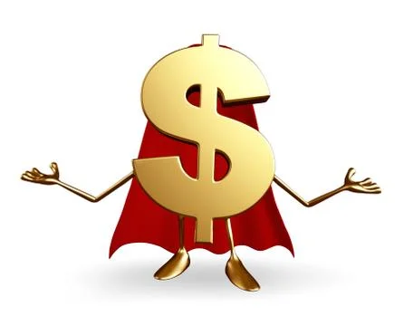 Super dollar character Stock Illustration