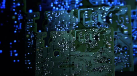 Super Electronic Circuit Board AI Video stock 40713441