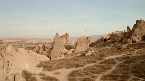 Super fast 4k drone flight in Cappadocia Stock Footage 121495863