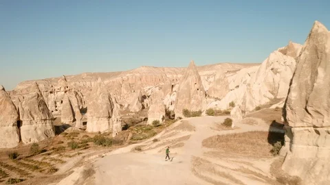 Super fast 4k drone flight in Cappadocia Stock Footage 121545128