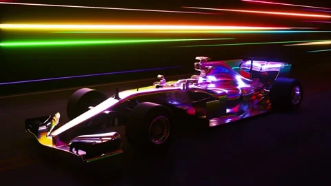 Super fast car going on the road with lights trails. hyperspeed auto and traffic Video stock 200828328