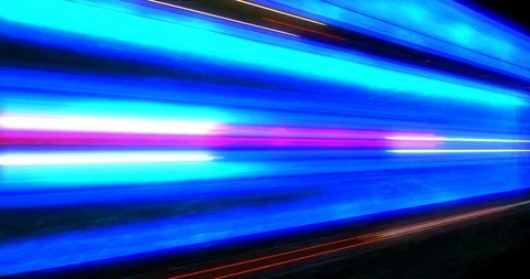 Super fast car night traffic lights. Stock Footage 116297505