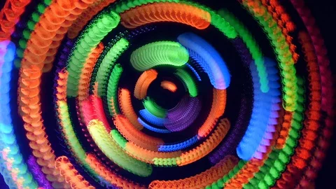 Super flash Colored Dots Rotating Animation Background trails effect Stock Footage 103875838