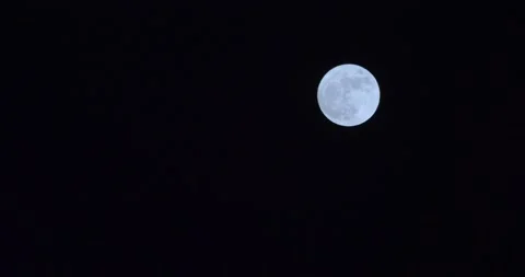 Super full moon in clear night sky. Blue moon at night in Dominican Republic. Stock Footage 249835809