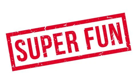 Super Fun rubber stamp Stock Illustration