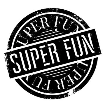 Super Fun rubber stamp Stock Illustration
