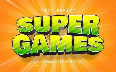 Super games text effect editable イラスト素材