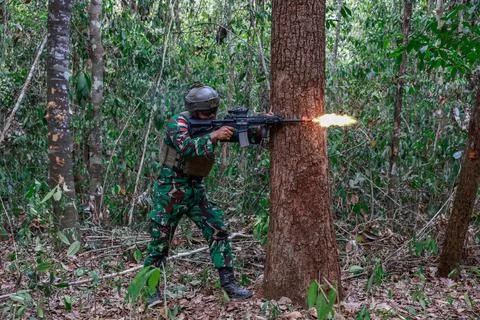 Super Garuda Shield military exercise in Indonesia, Baturaja - 07 Sep 2026 Stock Photos