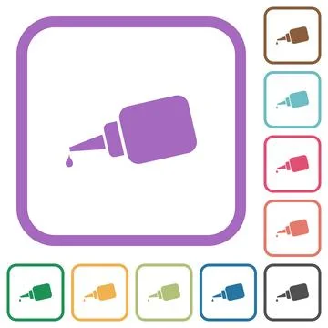 Super glue simple icons Stock Illustration