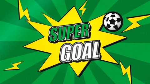 Super Goal Comic Style Pop Art Background Animation. Stock Footage 336620256