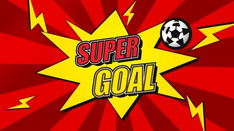 Super Goal Exploding Starburst Soccer Ball Animation. Video stock 336620263