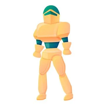 Super guard robot icon, cartoon style Stock Illustration