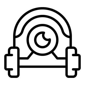 Super hd camera icon outline vector. Online communication Stock Illustration